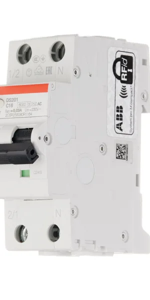 Автомат дифференциальный ABB DS201 16А 1P+N тип AC 30 мА 6 кА (2CSR255080R1164)