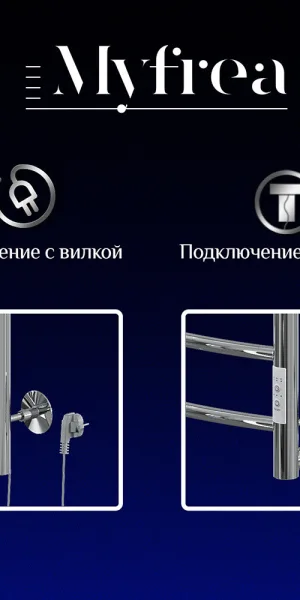 Полотенцесушитель электрический MyFrea MyMadrid 600х400 мм 62 Вт с терморегулятором хром