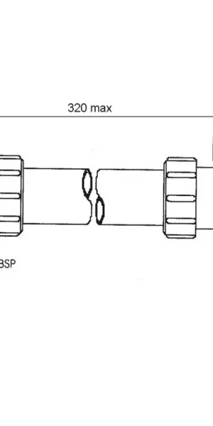 Соединение для сифона McAlpine 1 1/2 32 см белый (HC13L)