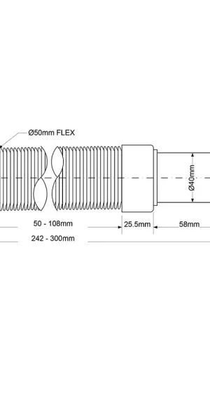 Сифон гофрированный McAlpine 1 1/2х40/50 мм (MRMF2-03)