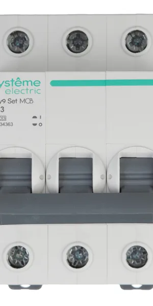Автоматический выключатель модульный Systeme Electric City9 Set 3P 63А тип C 4,5 кА 400 В (C9F34363)