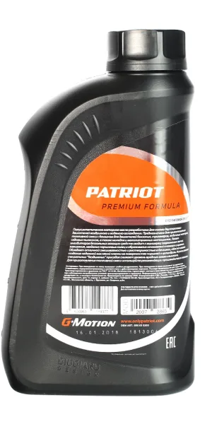 Масло для 2-тактных двигателей Patriot G-Motion 2Т Euro полусинтетическое 1 л (850030200)