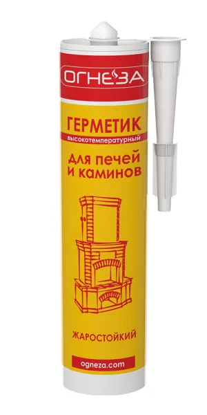 Герметик силикатный для печей и каминов Огнеза 1600 черный 310 мл