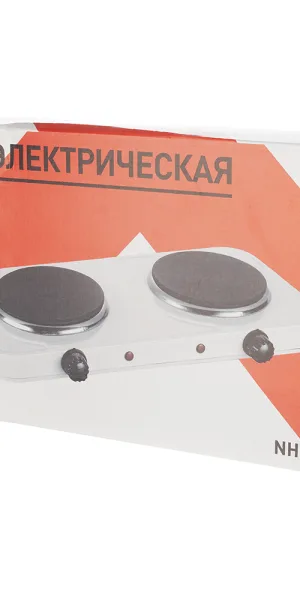 Плита электрическая двухконфорочная 2 кВт белая