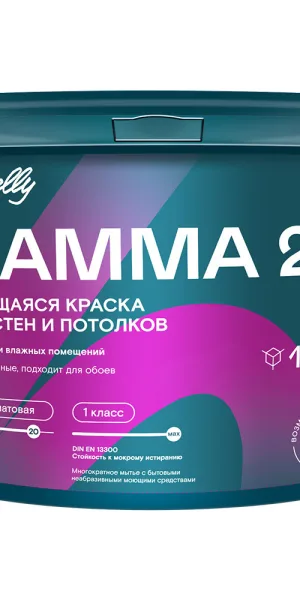 Краска моющаяся Lavelly Gamma 20 база A белая 9 л