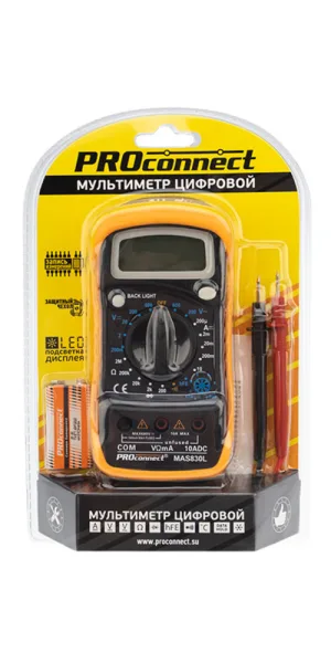 Мультиметр портативный Proconnect MAS830L (DT850L) (13-3021)