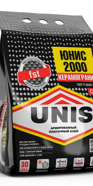Клей для плитки/ керамогранита/ камня Unis 2000 класс С1 T 5 кг