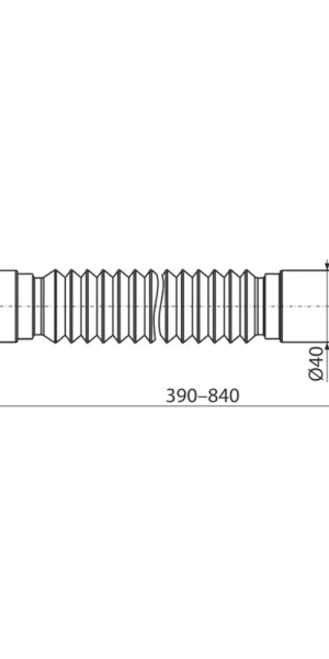 Сифон гофрированный Alcadrain 1 1/2х40/50 мм (A770)
