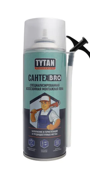 Пена монтажная бытовая Tytan Professional СантехBro всесезонная 500 мл