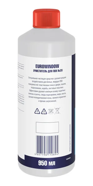 Очиститель для ПВХ Tytan Professional Eurowindow №20 прозрачный 950 мл