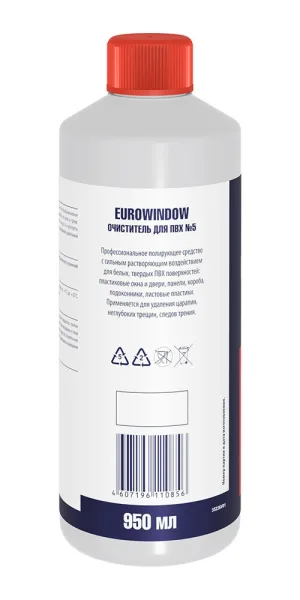 Очиститель для ПВХ Tytan Professional Eurowindow №5 прозрачный 950 мл