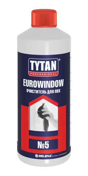 Очиститель для ПВХ Tytan Professional Eurowindow №5 прозрачный 950 мл