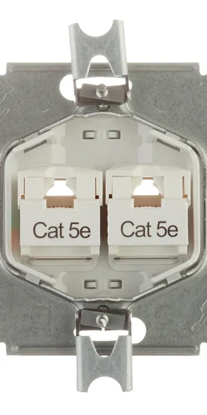 Розетка компьютерная Systeme Electric Glossa встраиваемая белая 2хRJ45 (GSL000185KK)
