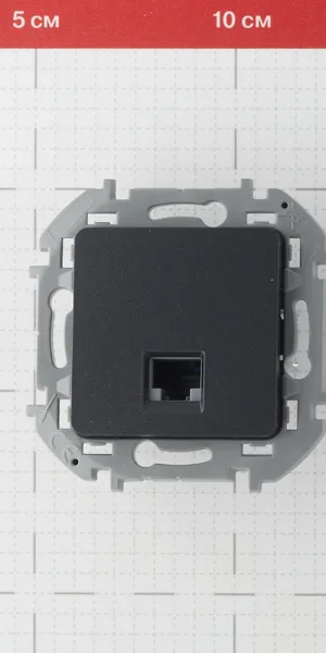 Розетка компьютерная Legrand Inspiria встраиваемая антрацит RJ45 (673828)