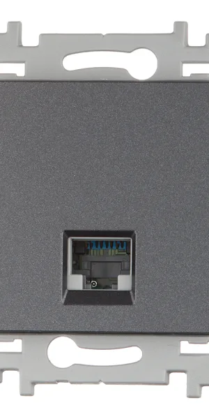 Розетка компьютерная Legrand Inspiria встраиваемая антрацит RJ45 (673828)