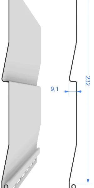 Сайдинг Docke Standard 3000х230 мм сливки