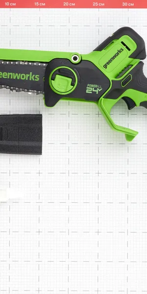 Пила цепная аккумуляторная Greenworks 24V GD24CSMNX 24 В 6" шаг 1/4" паз 1,1 мм 32 звена без АКБ и ЗУ (2008707)