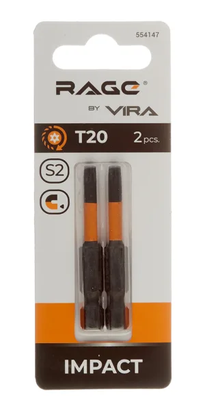 Бита Rage by Vira (554147) TORX T20 магнитная 50 мм торсионная (2 шт.)