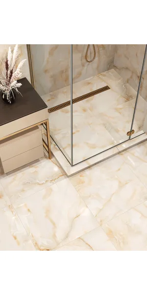 Керамогранит LCM Moonstone бежево-золотистый 600х600х8 мм (4 шт.=1,44 кв.м)