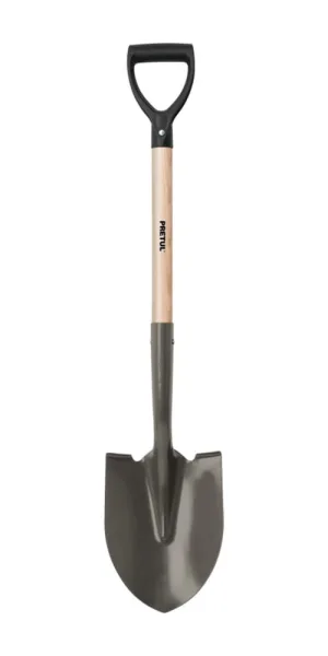 Лопата штыковая Pretul стальная для земляных работ с деревянным черенком 500 мм (22502/17160)