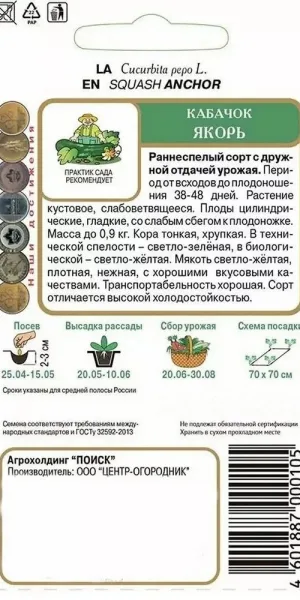 Кабачок Якорь Поиск 2 г