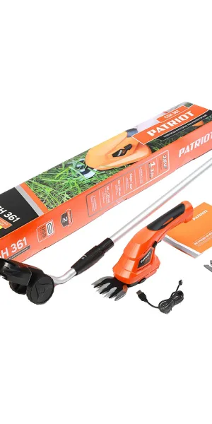 Ножницы аккумуляторные для травы и кустов Patriot Optima CSH 361 3,6В 1,3Ач Li-Ion с телескопической рукояткой 1 АКБ и ЗУ (250203601)