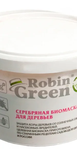 Побелка для деревьев защитная Робин Грин Серебряная биомаска 3,5 кг