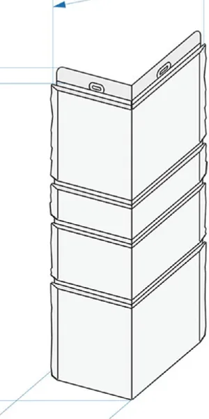Угол наружный Docke Burg 472х145 мм темный
