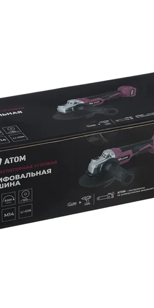 Шлифмашина угловая аккумуляторная КМ АТОМ 18 В d125 мм без АКБ и ЗУ (СAG-182/125BL)