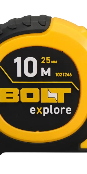 Рулетка Bolt eXplore с автостопом магнитная 10 м x 25 мм