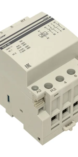 Контактор модульный EKF PROxima КМ (km-3-40-22) 230-240 В 40 А тип AC 2НО+2НЗ