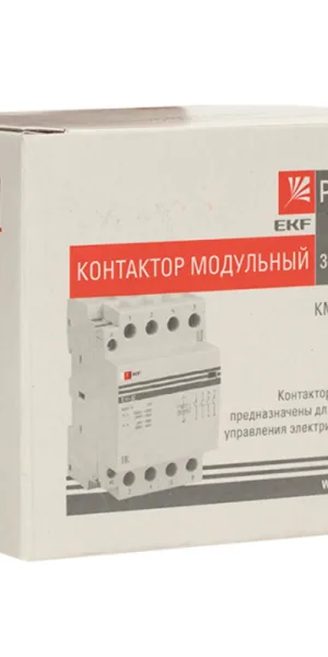 Контактор модульный EKF PROxima КМ (km-3-40-22) 230-240 В 40 А тип AC 2НО+2НЗ
