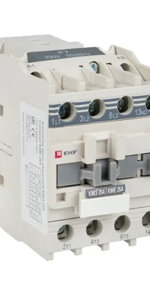 Контактор модульный EKF PROxima КМЭ (ctr-s-25-220) 230-240 В 25 А тип AC 1НО малогабаритный