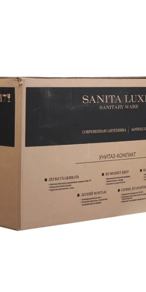 Унитаз-компакт Sanita Luxe Next с универсальным выпуском с сиденьем дюропласт микролифт белый (WC.CC/Next/2-DM/WHT.G/S1)