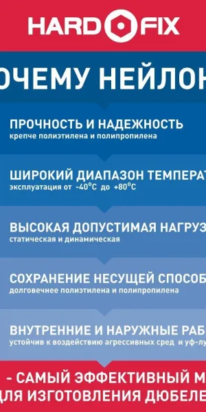 Набор для крепления унитаза 10-20 мм с нержавеющим шурупом Hard-Fix