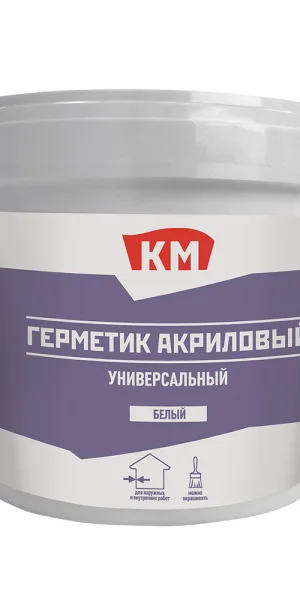 Герметик акриловый универсальный КМ белый 1,5 кг