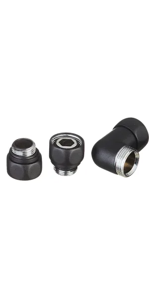 Соединитель угловой для полотенцесушителя Smart 3/4 ВР(г) х 1/2 НР(ш) черный