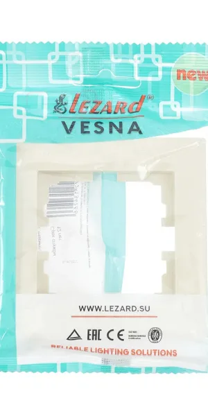 Рамка Lezard Vesna одноместная крем (742-0300-146)