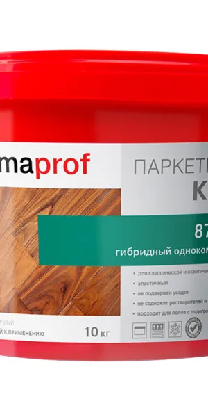 Клей для паркета полиуретановый гибридный Homaprof 878 STP однокомпонентный 10 кг