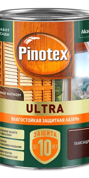 Антисептик Pinotex Ultra декоративный для дерева палисандр 0,9 л