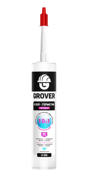 Клей-герметик гибридный Grover H300 прозрачный 280 мл