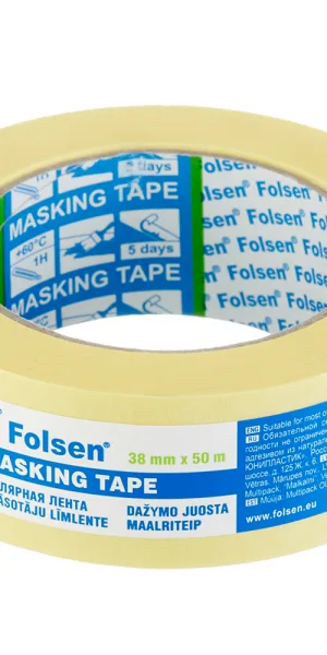 Лента малярная Folsen желтая 38 мм 50 м