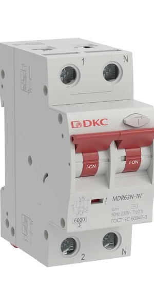 Автомат дифференциальный DKC Yon Max 10А 1P+N тип A 30 мА 6 кА (MDR63N-1N2C10-A)