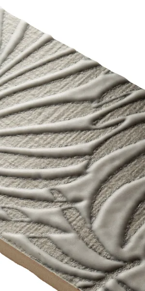 Плитка бордюр Kerama Marazzi Тессуто листья серая 250x77x8 мм
