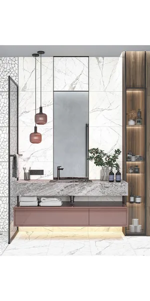 Керамогранит Alma Ceramica Laurent белый мозаика 600x600x9 мм (5 шт.=1,8 кв.м)