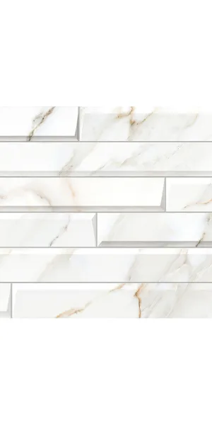 Плитка облицовочная Alma Ceramica Nevada белая геометрия 500x249x7,5 мм (12 шт.=1,494 кв.м)