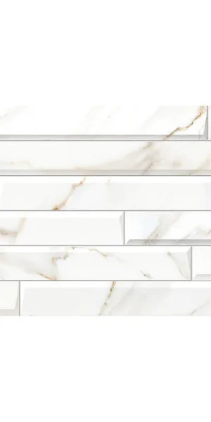 Плитка облицовочная Alma Ceramica Nevada белая геометрия 500x249x7,5 мм (12 шт.=1,494 кв.м)