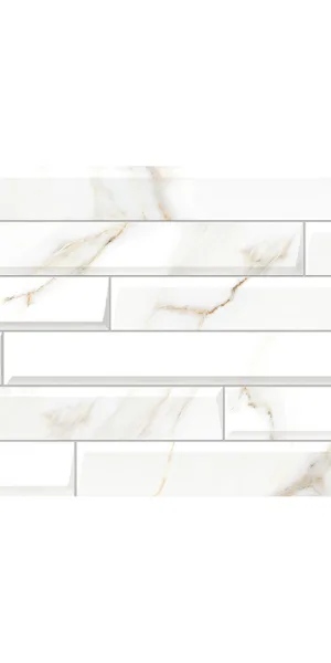 Плитка облицовочная Alma Ceramica Nevada белая геометрия 500x249x7,5 мм (12 шт.=1,494 кв.м)