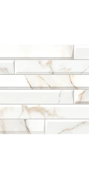 Плитка облицовочная Alma Ceramica Nevada белая геометрия 500x249x7,5 мм (12 шт.=1,494 кв.м)