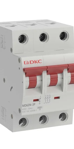 Автоматический выключатель модульный DKC Yon Max MD63N 3P 25А тип C 6 кА 400 В (MD63N-3PC25)